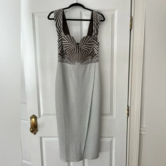 Michel Laperle silver dress size 6 - Picture 3 of 9